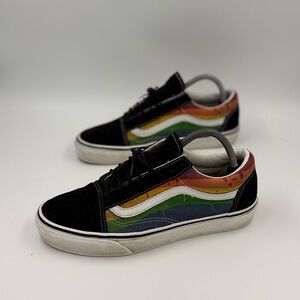 Vans rainbow paint old skool sneaker women’s 9.5
